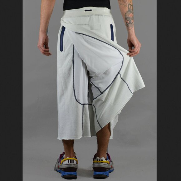 NEW RARE FUMITO GANRYU Sweat Pants/Skort in Navy Blue size 1 Japanese - Picture 6 of 13